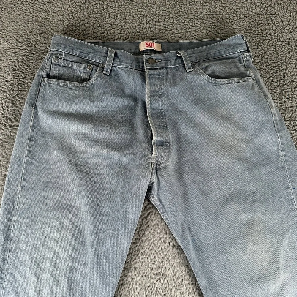 Vtg Levis 501XX‎ Jeans Mens 38x30(36x28 Fit)Light Blue Wash Straight Leg Y2K